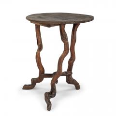 Rustic Garden Table with Root Wood Base - 4051323