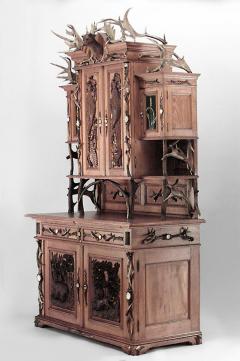 Rustic German 19th Cent Oak Hutch Cabinet - 643760