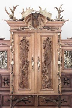 Rustic German 19th Cent Oak Hutch Cabinet - 643761