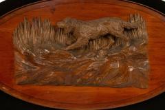 Rustic German Carved Hunting Wall Plaque - 4517742