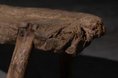 Rustic Hand Carved Bench France 19th Century - 4147170