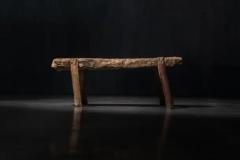 Rustic Hand Carved Bench France 19th Century - 4147205