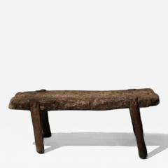 Rustic Hand Carved Bench France 19th Century - 4148696