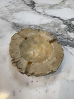 Rustic Hand Carved Marble Ashtray with Natural Raw Edge - 4725771