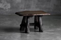 Rustic Hand Carved Side Table France 19th Century - 4506322