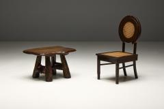 Rustic Hand Carved Side Table France 19th Century - 4506355