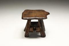Rustic Hand Carved Side Table France 19th Century - 4506363