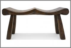 Rustic Hand Carved Wood Bench - 3928139