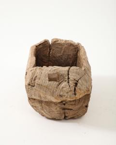 Rustic Hand Carved Wooden Vessel France 20th C - 4099988