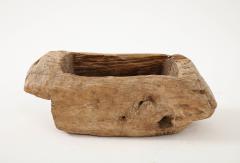 Rustic Hand Carved Wooden Vessel France 20th C - 4099989