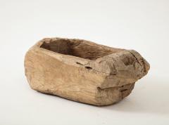 Rustic Hand Carved Wooden Vessel France 20th C - 4099991