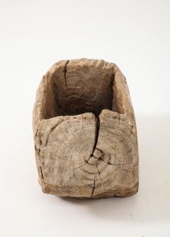 Rustic Hand Carved Wooden Vessel France 20th C - 4099998