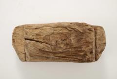Rustic Hand Carved Wooden Vessel France 20th C - 4100002