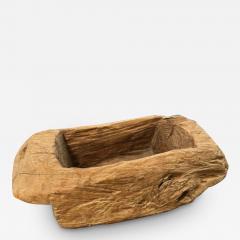 Rustic Hand carved Wood Vessel France 20th C  - 3297336