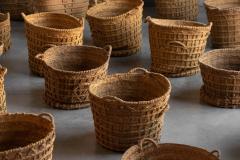 Rustic Handwoven Oversized Baskets Early 20th Century - 4586739