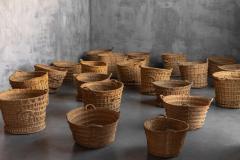 Rustic Handwoven Oversized Baskets Early 20th Century - 4586740
