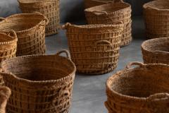 Rustic Handwoven Oversized Baskets Early 20th Century - 4586755