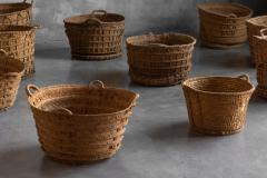 Rustic Handwoven Oversized Baskets Early 20th Century - 4586759