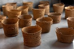 Rustic Handwoven Oversized Baskets Early 20th Century - 4586761