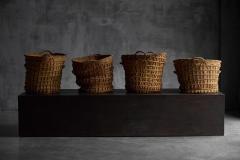 Rustic Handwoven Oversized Baskets France Early 20th Century - 4452229