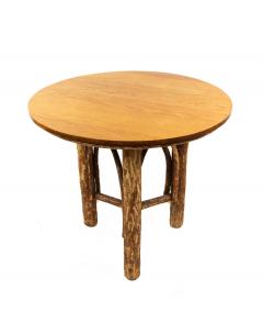 Rustic Hickory Small Round Cafe Table - 1437802