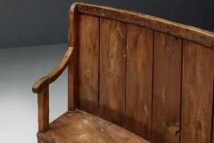 Rustic High Back Tavern Settle England 18th Century - 3791454