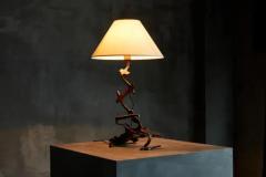 Rustic Iron Table Lamp France 1980s - 3484441