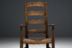 Rustic Ladder Back Armchair France Early 20th Century - 4529866