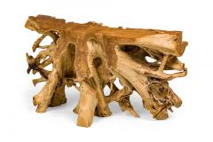 Rustic Live Edge Tree Root ConsoleTable - 4635559