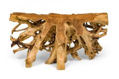 Rustic Live Edge Tree Root ConsoleTable - 4635560