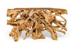 Rustic Live Edge Tree Root ConsoleTable - 4635563