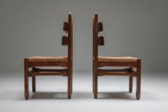 Rustic Modern Oak and Cord Chairs 1930s - 1421021