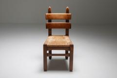 Rustic Modern Oak and Cord Chairs 1930s - 1421025