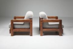 Rustic Modern Primitive Lounge Chairs in Boucl 1960s - 1931221