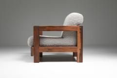 Rustic Modern Primitive Lounge Chairs in Boucl 1960s - 1931222