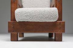Rustic Modern Primitive Lounge Chairs in Boucl 1960s - 1931228