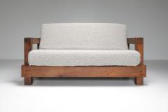 Rustic Modern Primitive Sofa in Boucl 1960s - 1931235