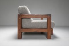 Rustic Modern Primitive Sofa in Boucl 1960s - 1931239