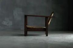 Rustic Modernist Easy Chair France 1950s - 3925315