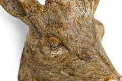 Rustic Mounted Resin Buckhead Sculpture - 4672678