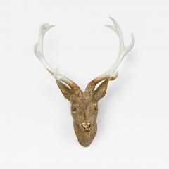 Rustic Mounted Resin Buckhead Sculpture - 4717211