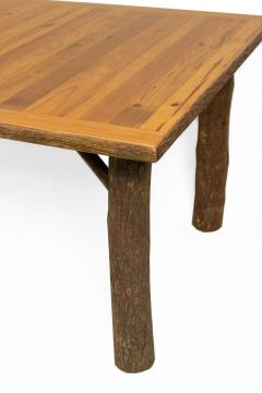 Rustic Old Hickory Dining Table with Bark Legs - 1429721