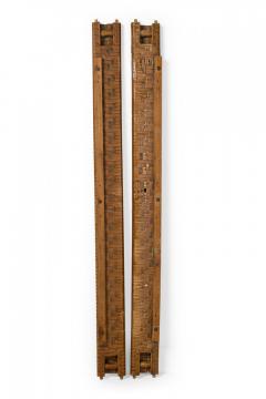 Rustic Old Hickory Log and Woven Rattan Full Bed Frame - 4657667