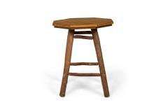 Rustic Old Hickory Octagonal Top Wood and Log End Side Table - 4665047