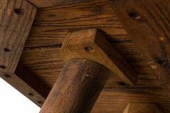 Rustic Old Hickory Octagonal Top Wood and Log End Side Table - 4665053