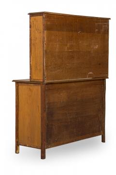 Rustic Old Hickory Wooden Two Part Kitchen Hutch - 4633832