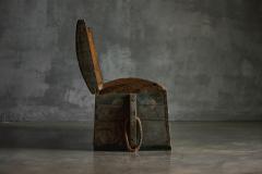 Rustic Painted Pine Storage Chest France Early 20th Century - 4541706