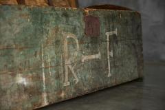 Rustic Painted Pine Storage Chest France Early 20th Century - 4541710