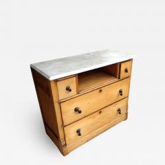 Rustic Pine 4 Drawer Marble Top Chest of Drawers - 2575071