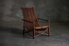 Rustic Reclining Chairs in Handcrafted Wicker France 1950s - 4271562